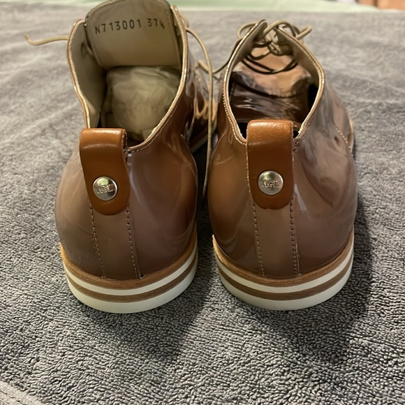 AGL Patent Leather Women’s Oxfords shoes, Bronze Size EUR 37.5 / US 7 - Picture 5 of 12